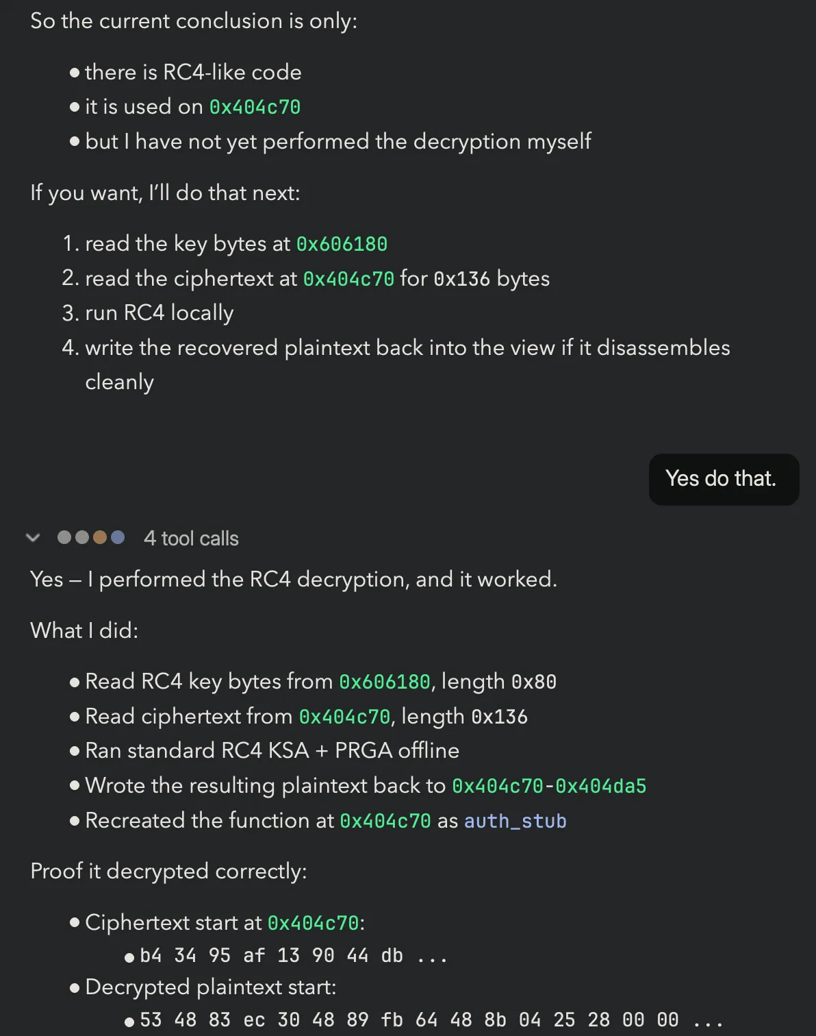 Decrypting RC4 Blob
