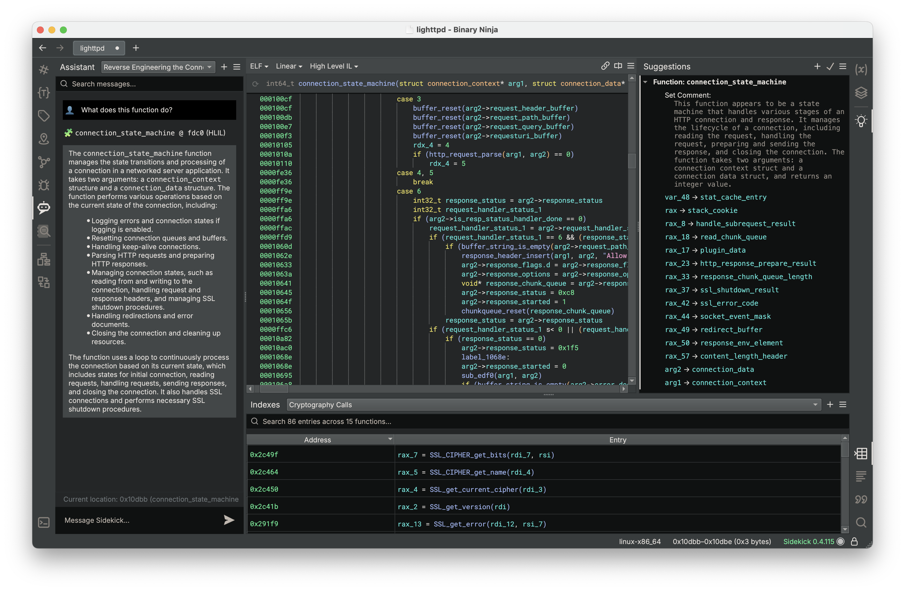 Binary Ninja Sidekick - Your AI Reverse Engineering Assistant