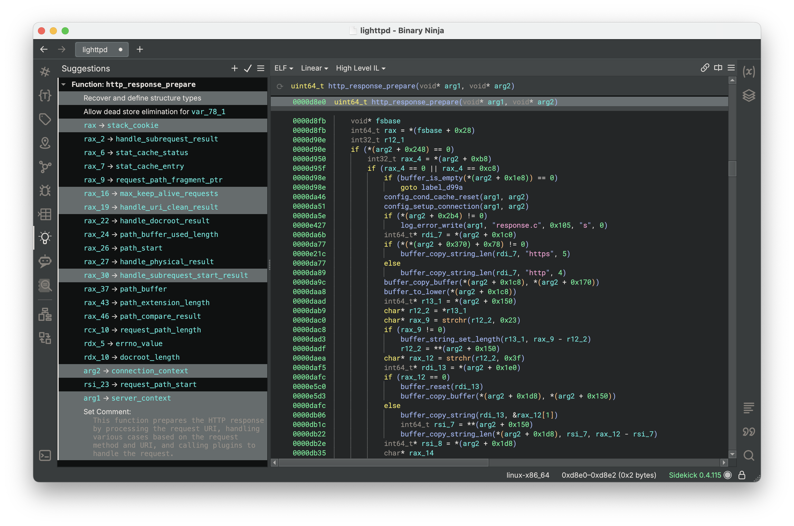 Binary Ninja Sidekick - Your AI Reverse Engineering Assistant